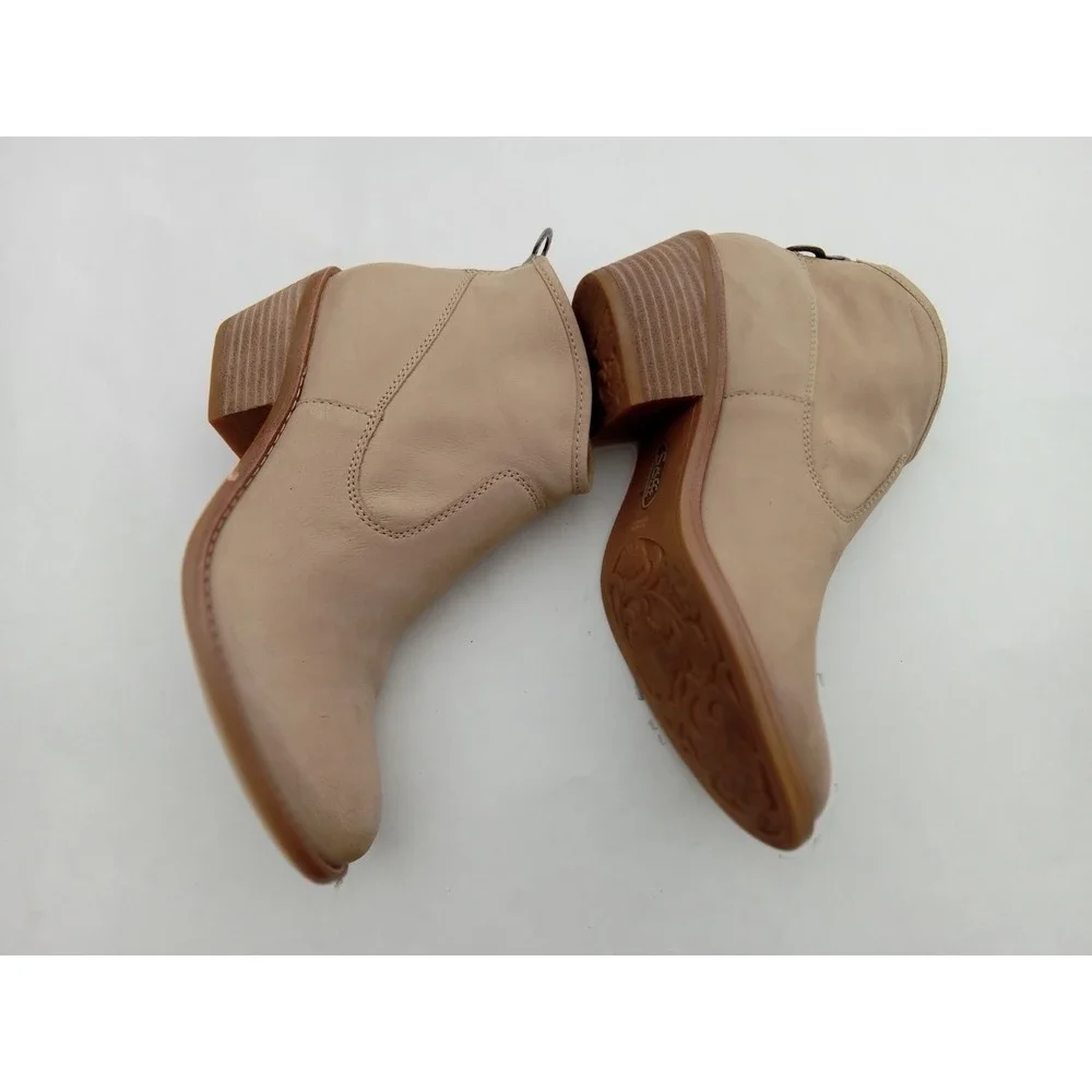 Sofft Women's Aisley Leather Ankle Boots Beige Zipper Support size 7.5M - Picture 7 of 11